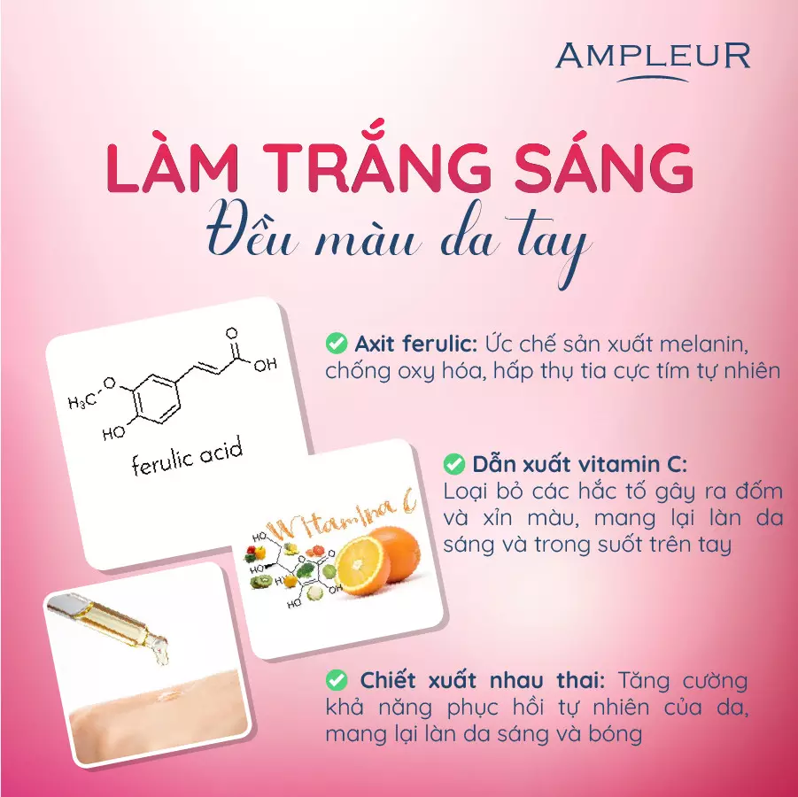 Kem dưỡng da tay Ampleur Luxury White Hand Cream