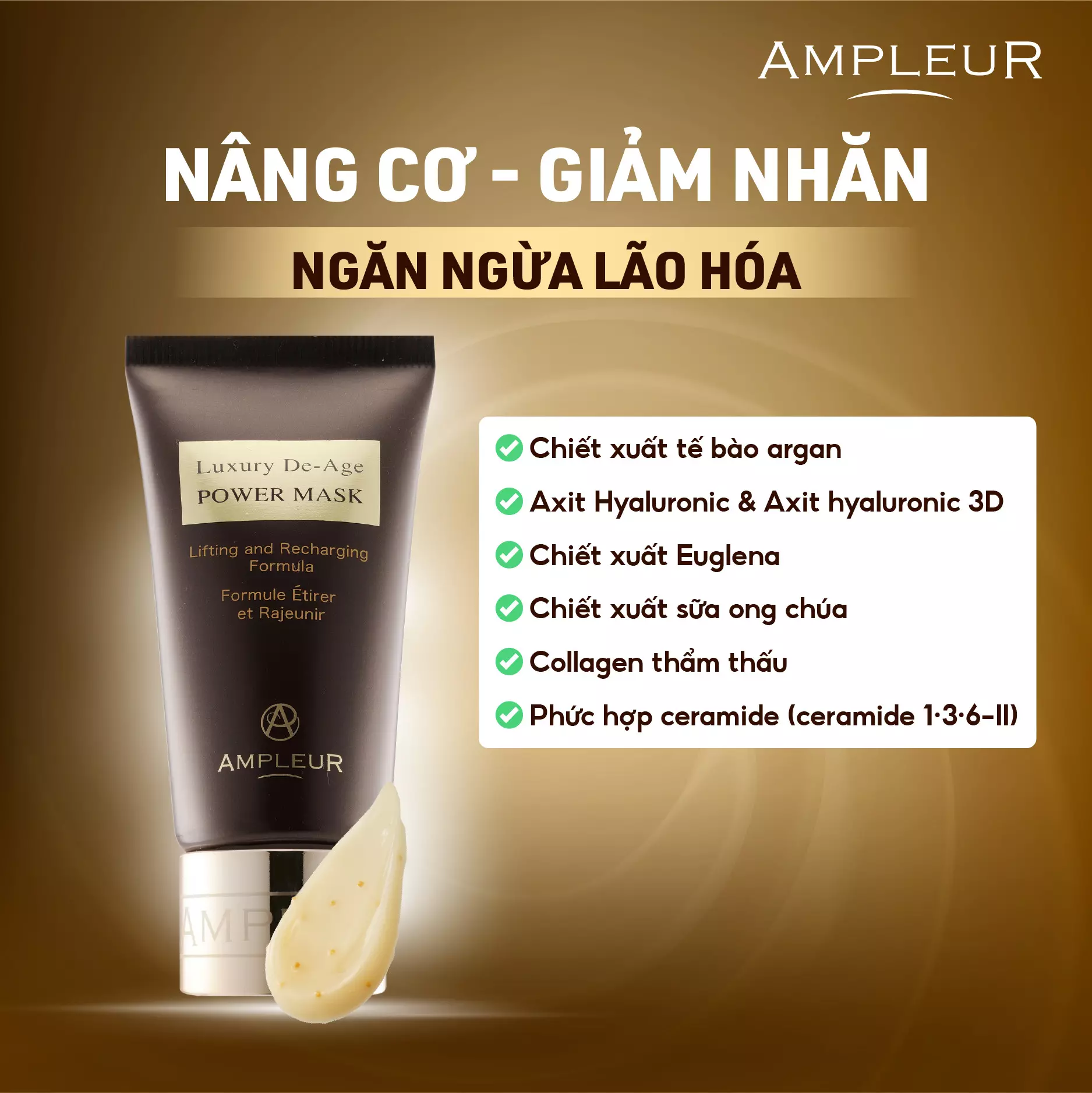 Mặt nạ ngủ Ampleur Luxury De-Age Power Mask