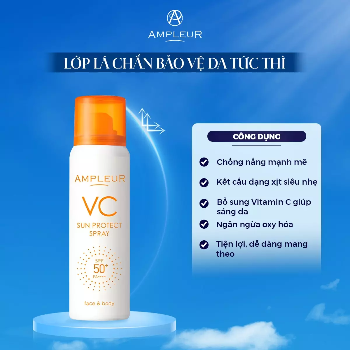 Xịt chống nắng Ampleur VC Sun Protect Spray