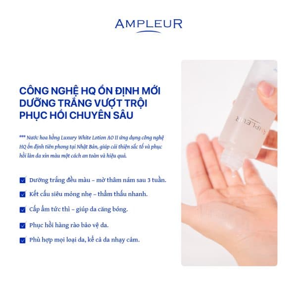 Nước hoa hồng trắng da Luxury White Lotion AO II 2 Nuoc hoa hong Ampleur Luxury White AO II 1