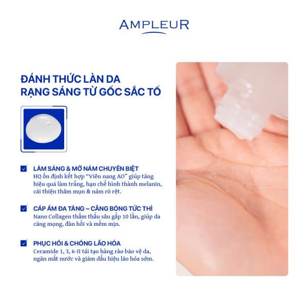 Nước hoa hồng trắng da Luxury White Lotion AO II 3 Nuoc hoa hong Ampleur Luxury White AO II 2