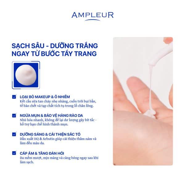 Sữa tẩy trang Luxury White Cleansing Milk N 3 Sua tay trang Ampleur Luxury White Cleansing Milk 2