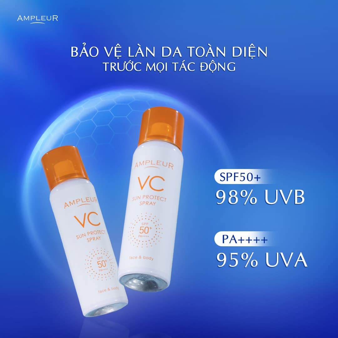 5 Ưu điểm đột phá của Xịt chống nắng VC Sun Protect Spray 1 Xịt chống nắng VC bảo vệ da hoàn hảo