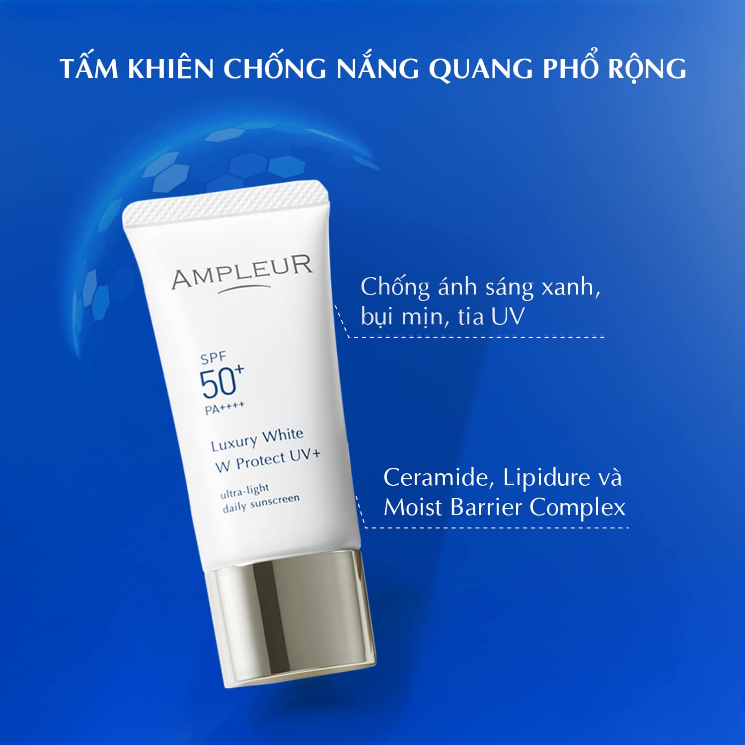 4 tiêu chí chọn kem chống nắng cho da treatment, da nhạy cảm an toàn 2 Ampleur UV+ : Kem chống nắng cho da treatment đỉnh cao từ Nhật Bản