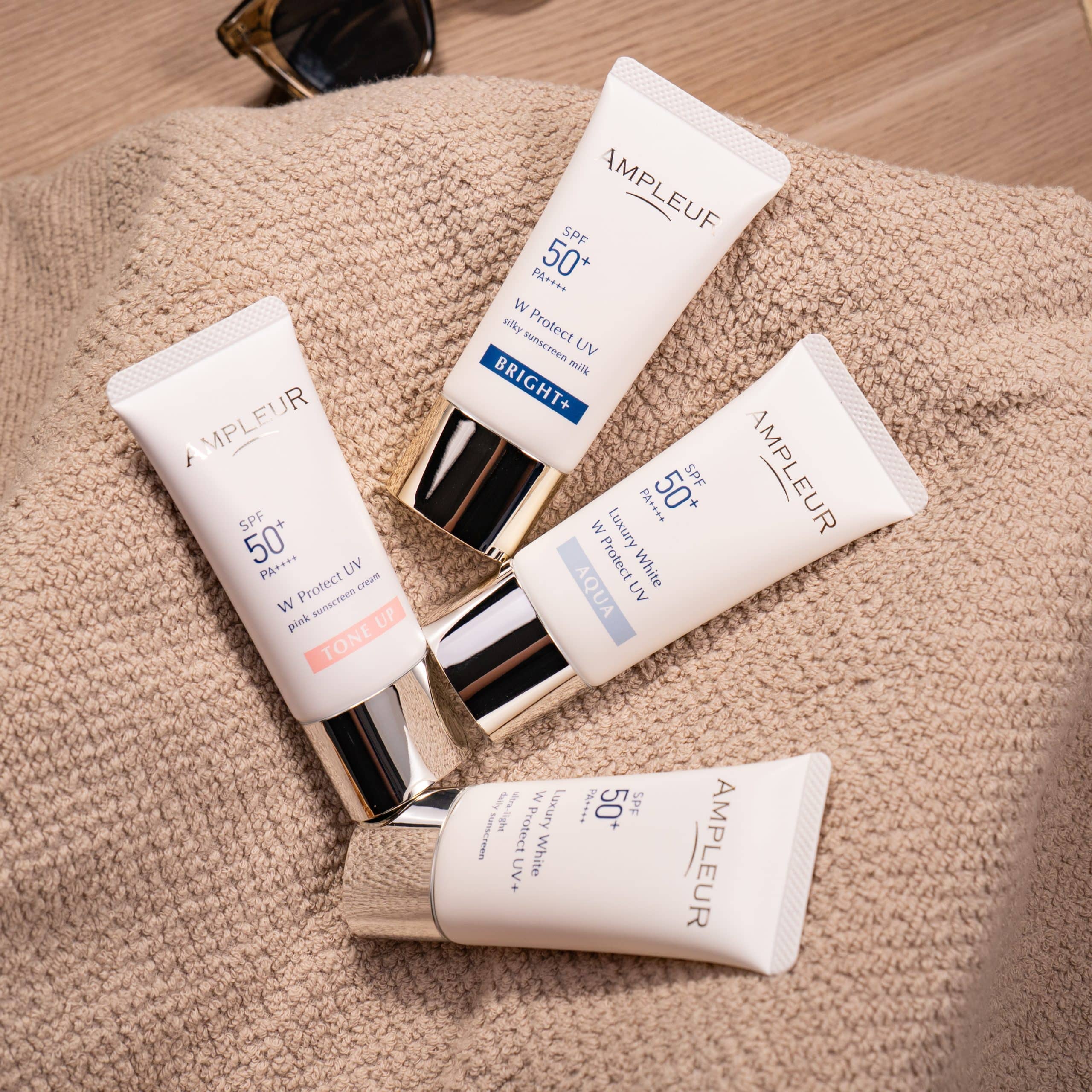 3 bước phác đồ bảo vệ da đa tầng chuẩn Nhật 2 Kem chống nắng Ampleur