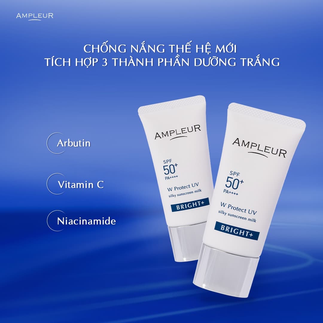 3 cách mờ nám, tàn nhang mùa hè: Chọn kem chống nắng mờ nám chuẩn Y khoa 2 Kem chống nắng mờ nám Ampleur Bright+