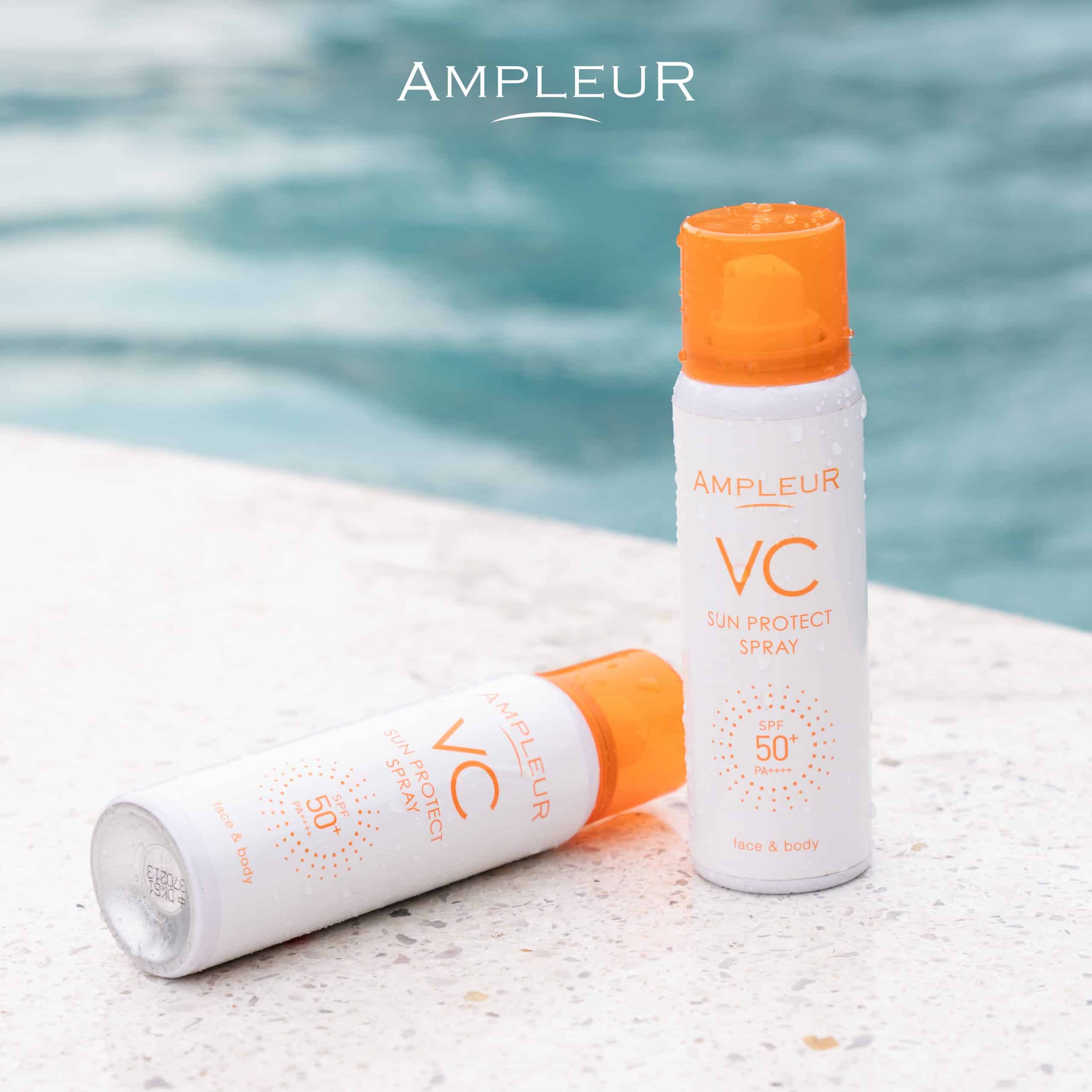 Xịt chống nắng toàn thân, bí quyết bảo vệ da, body và tóc 1 Xịt chống nắng toàn thân Ampleur VC Protect Spray