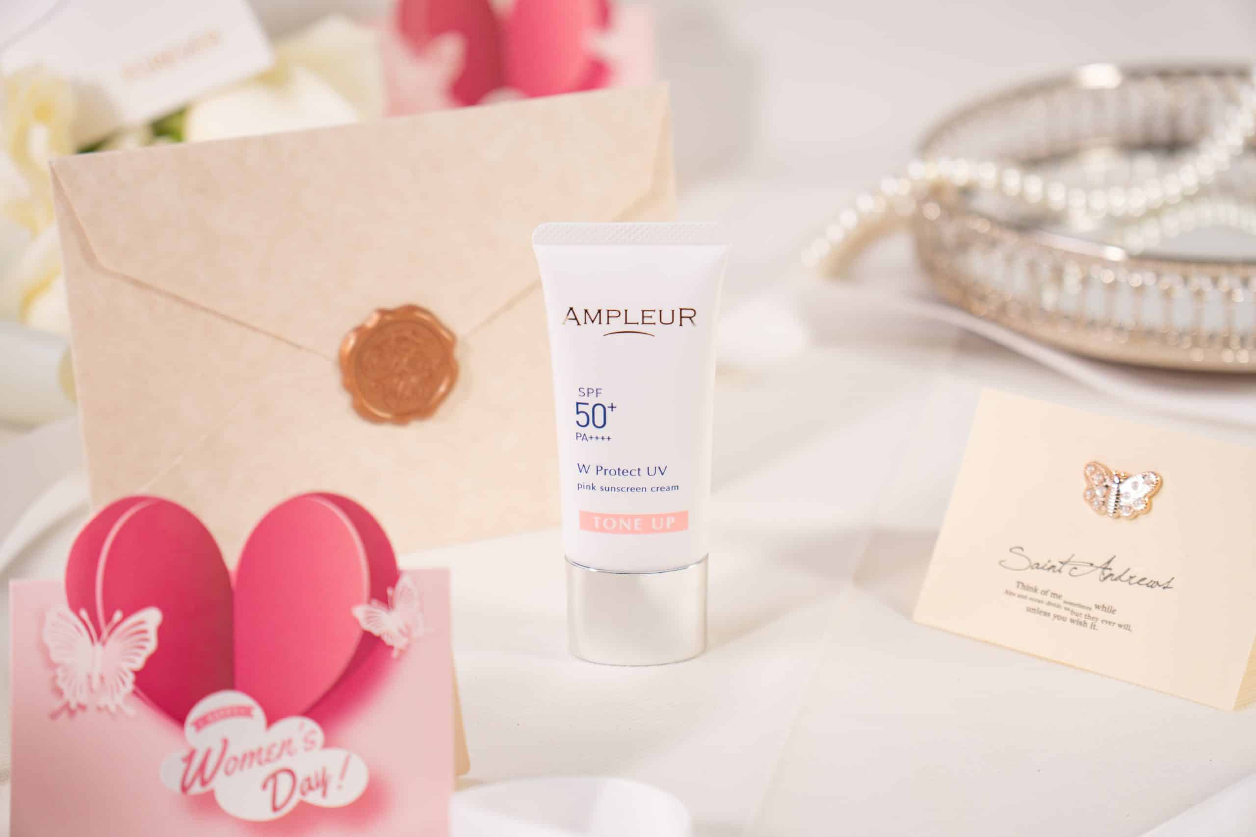Cách bôi kem chống nắng chuẩn chuyên gia giúp bảo vệ toàn diện 3 Ampleur W Protect UV Tone Up P (Kem chống nắng nâng tông)