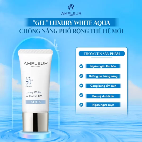 kem chống nắng ampleur luxury white w uv aqua