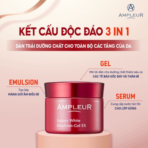 Kem dưỡng tăng cường Luxury White Emulsion-Gel EX