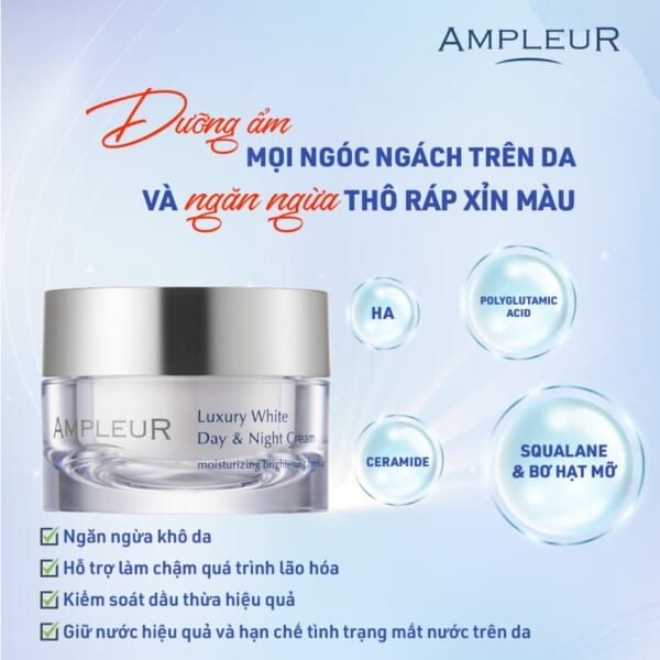 Kem dưỡng trắng da Luxury White Day & Night Cream