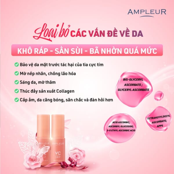 Serum thu nhỏ lỗ chân lông AMPLEUR VC DRIP