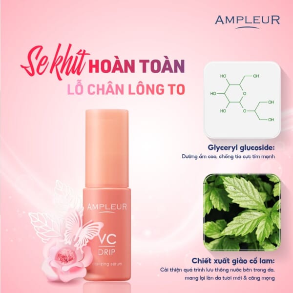 Serum thu nhỏ lỗ chân lông AMPLEUR VC DRIP