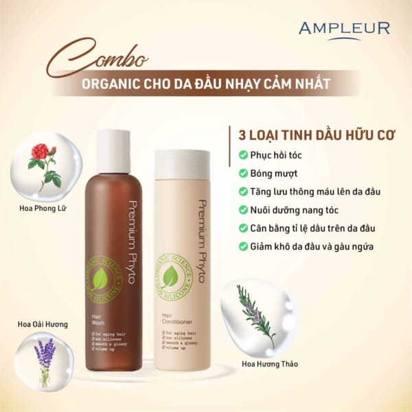 Combo gội xả Ampleur