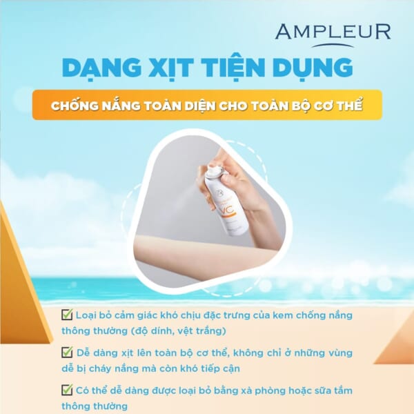 Xịt chống nắng Ampleur