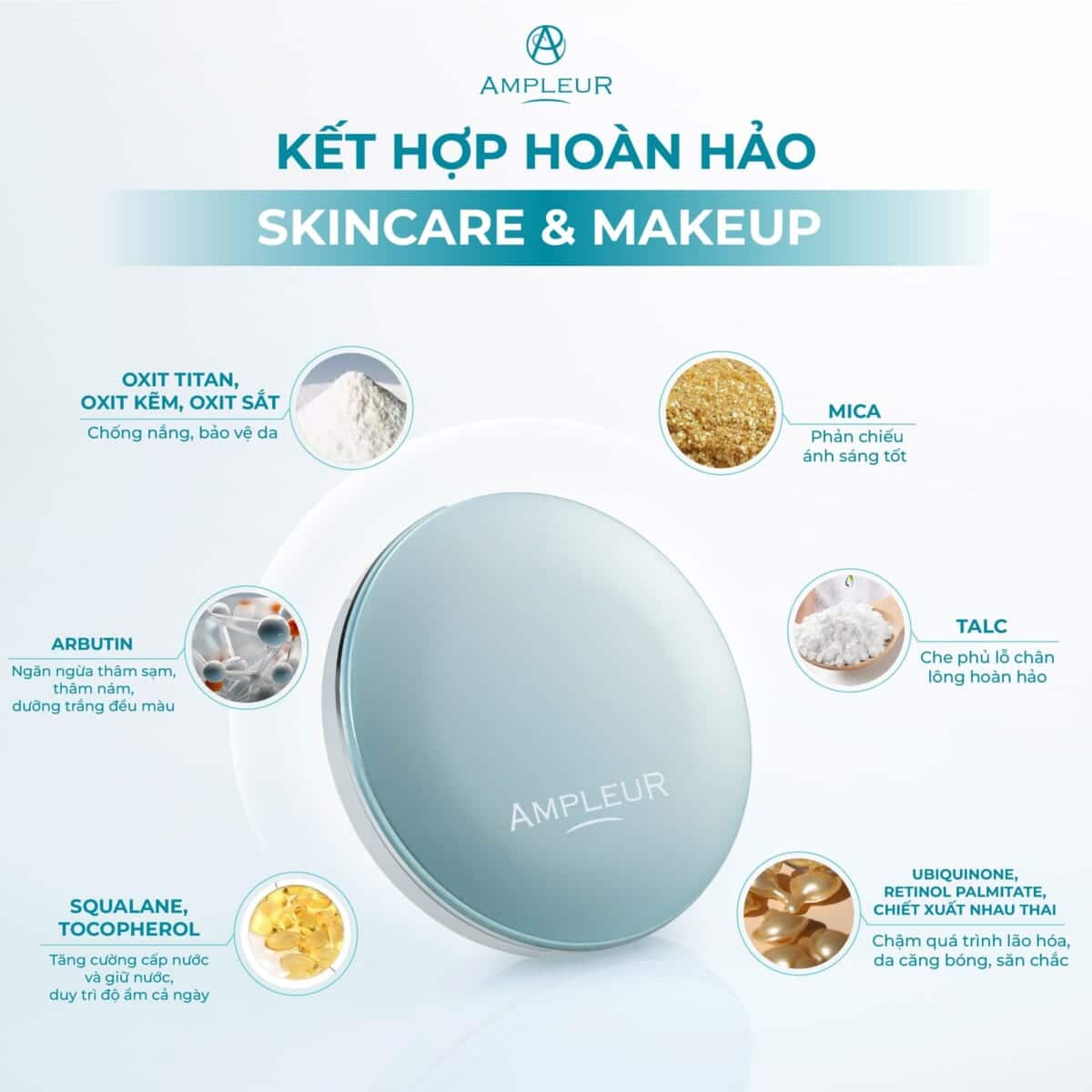 Phấn phủ Ampleur Face Powder Cool