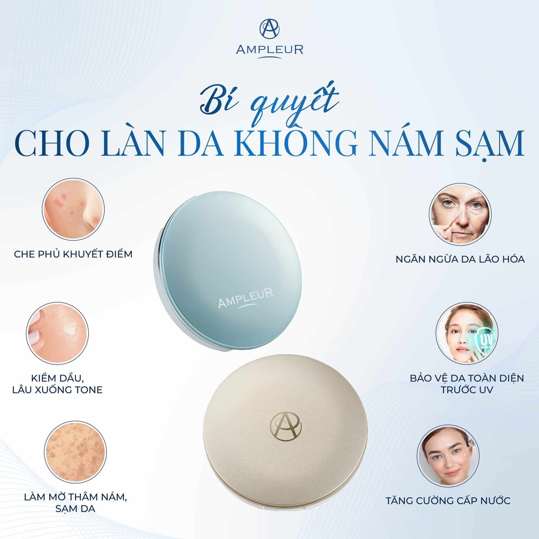 So sánh 2 phấn phủ Ampleur