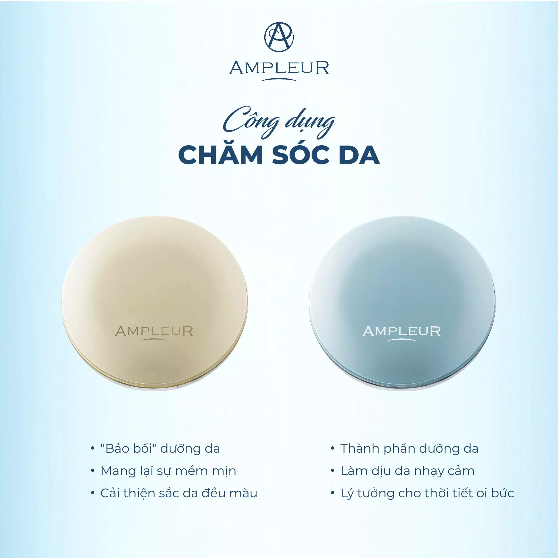 Phấn phủ Ampleur kiềm dầu sáng mịn