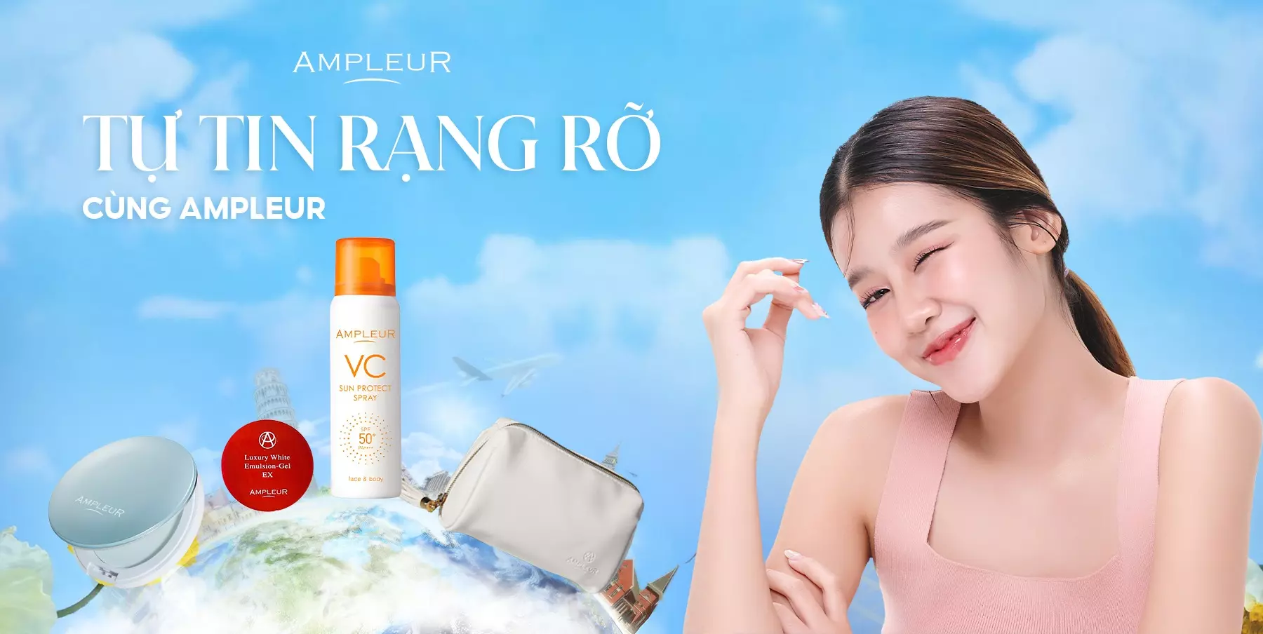 Ampleur Travel Kit - Combo mỹ phẩm nhỏ gọn không thể thiếu khi đi du lịch mùa hè