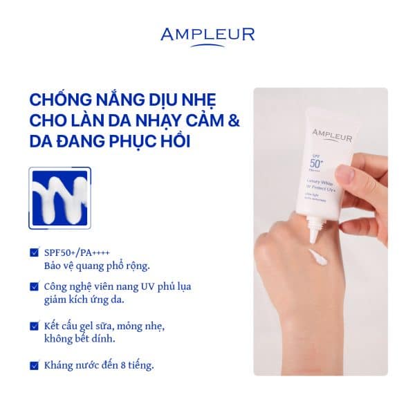 Kem chống nắng Ampleur Luxury White UV+ 2 Kem chong nang Ampleur Luxury White UV 1