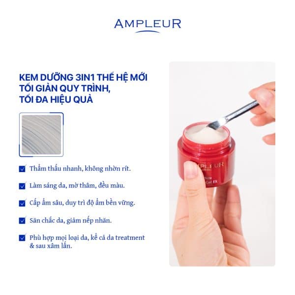 Kem dưỡng tăng cường Luxury White Emulsion-Gel EX 2 Kem duong Ampleur Emulsion GelEX 1