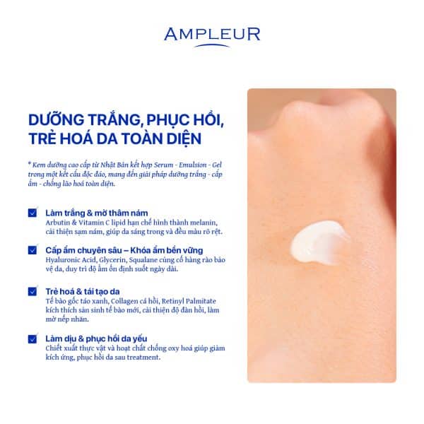 Kem dưỡng tăng cường Luxury White Emulsion-Gel EX 3 Kem duong Ampleur Emulsion GelEX 2