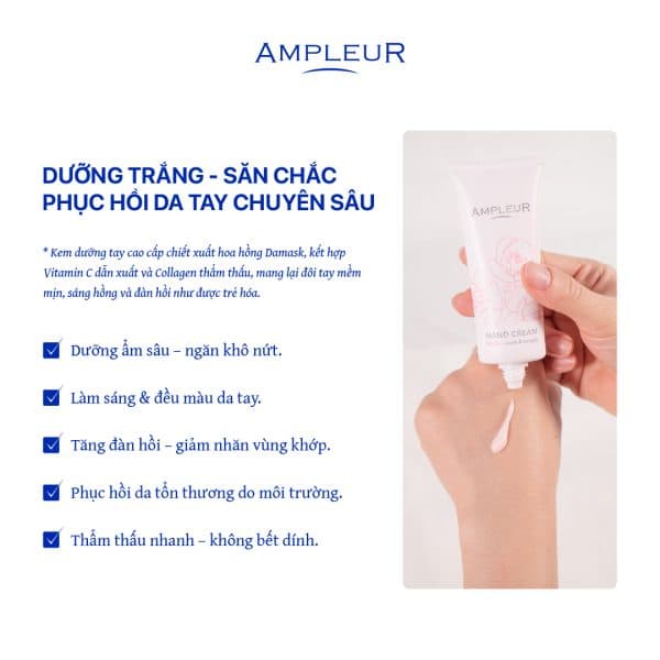 Kem dưỡng da tay Luxury White Hand Cream 2 Kem duong da tay Ampleur Hand Cream 1