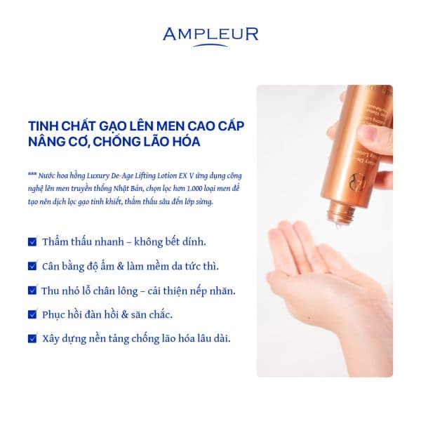 Nước hoa hồng lão hóa Luxury De-Age Lifting Lotion EX V 2 Nuoc hoa hong lao hoa Luxury De Age 1