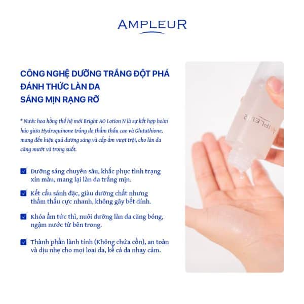 Nước hoa hồng trắng da Ampleur Bright AO Lotion N 1 Nuoc hoa hong trang da Ampleur Bright AO II 2