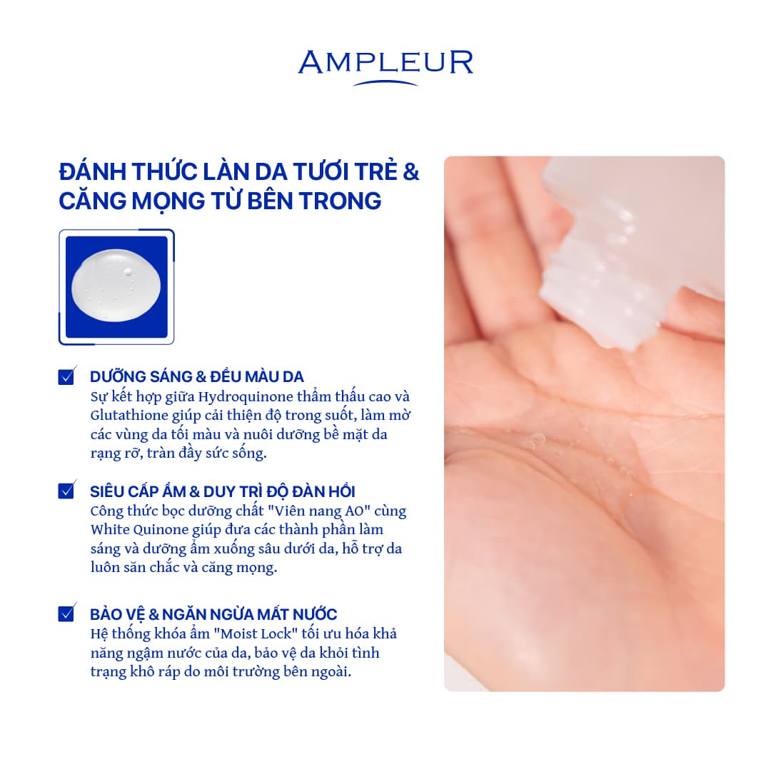 Nước hoa hồng trắng da Ampleur Bright AO II (3) Nuoc hoa hong trang da Ampleur Bright AO II 3