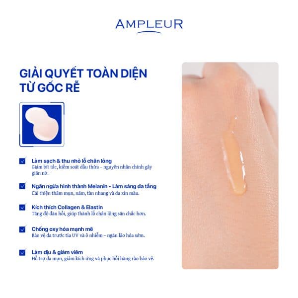 Serum thu nhỏ lỗ chân lông AMPLEUR VC DRIP 3 Serum thu nho lo chan long Ampleur VC Drip 2