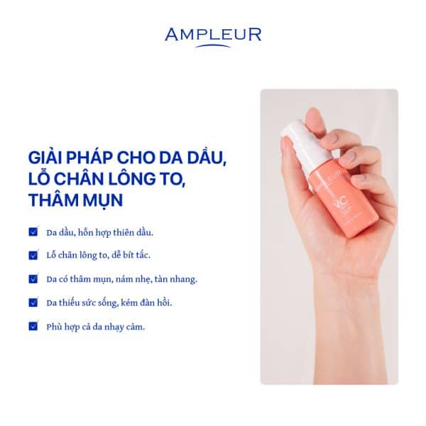 Serum thu nhỏ lỗ chân lông AMPLEUR VC DRIP 5 Serum thu nho lo chan long Ampleur VC Drip 4