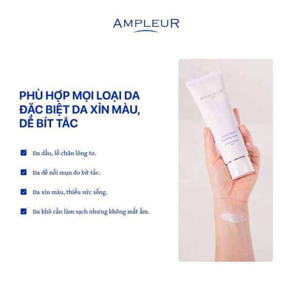 Sữa rửa mặt Luxury White Washing Foam N 5 Sua rua mat Ampleur Luxury White Washing Foam 4