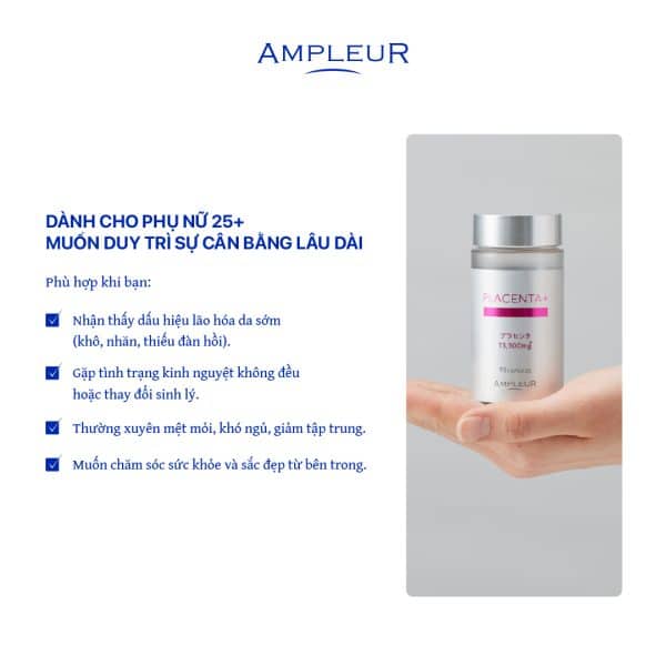 Viên uống GF Placenta Pro lọ 90 viên 5 Vien uong Ampleur GF Placenta Pro 4