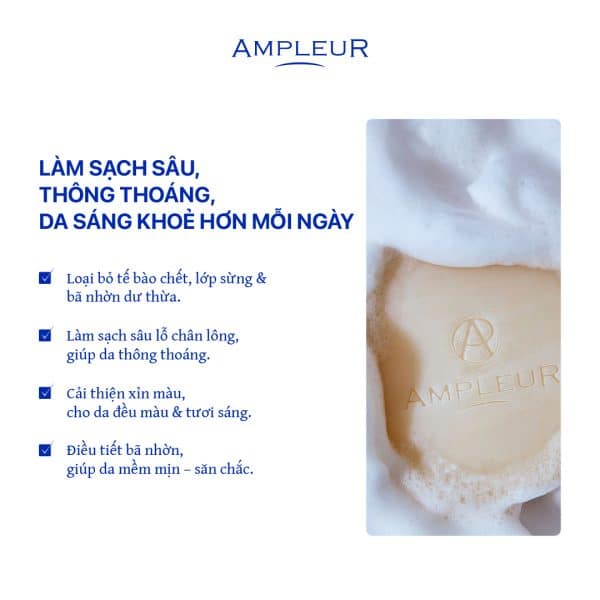 Xà phòng tẩy tế bào chết Ampleur Brightening Bar 3 Xa phong tay te bao chet Ampleur Brightening Bar 2